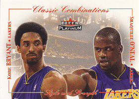 2001-02 Fleer Platinum Classic Combinations Retail #8 Kobe Bryant / Shaquille O'Neal