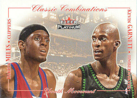2001-02 Fleer Platinum Classic Combinations Retail #10 Kevin Garnett / Darius Miles /comc41