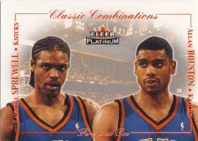 2001-02 Fleer Platinum Classic Combinations Retail #14 Latrell Sprewell / Allan Houston