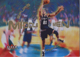 2000-01 Fleer Mystique Middle Men #04 Tim Duncan