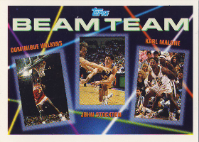 1992-93 Topps Beam Team #4 Dominique Wilkins / John Stockton / Karl Malone