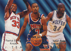 1994-95 Fleer Team Leaders #6 Isaiah Rider / Kenny Anderson / Patrick Ewing