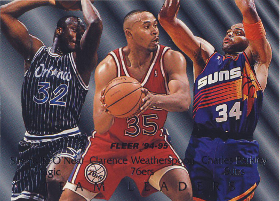 1994-95 Fleer Team Leaders #7 Shaquille O'Neal / Clarence Weatherspoon / Charles Barkley