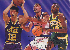 1994-95 Fleer Team Leaders #9 Shawn Kemp / John Stockton / Rex Chapman