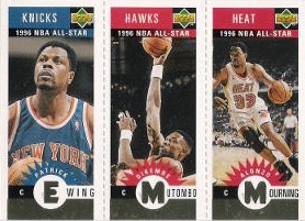 1996-97 Collector's Choice Mini-Cards Gold #M135 Mourning / Mutombo / Ewing