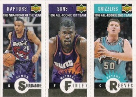 1996-97 Collector's Choice Mini-Cards Gold #M177 Reeves / Finley / Stoudamire