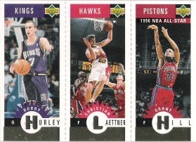 1996-97 Collector's Choice Mini-Cards Gold #M025 Hurley / Laettner / Hill