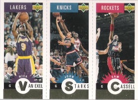 1996-97 Collector's Choice Mini-Cards Gold #M030 Van Exel / Starks / Cassell