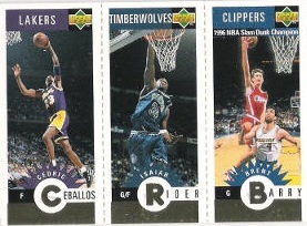 1996-97 Collector's Choice Mini-Cards Gold #M036 Ceballos / Rider / Barry
