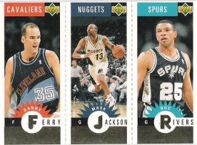 1996-97 Collector's Choice Mini-Cards Gold #M075 Ferry / Jackson / Rivers