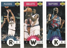 1996-97 Collector's Choice Mini-Cards Gold #M079 Rose / Webber / King