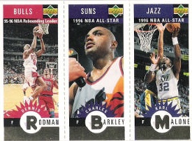 1996-97 Collector's Choice Mini-Cards Gold #M083 Rodman / Barkley / Malone
