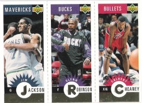 1996-97 Collector's Choice Mini-Cards Gold #M090 Jackson / Robinson / Cheaney