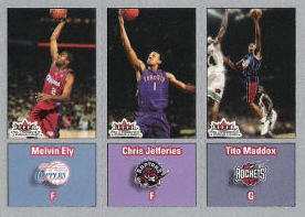 2002-03 Fleer Tradition Crystal #276 Melvin Ely RC / Chris Jefferies RC / Tito Maddox RC 106/199