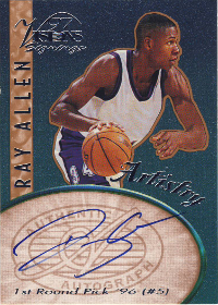 1997 Visions Signings Artistry #A06 Autographs Ray Allen