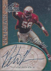 1997 Visions Signings Artistry #A15 Autographs Peter Boulware