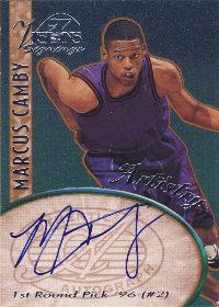 1997 Visions Signings Artistry #A03 Autographs Marcus Camby