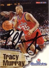 1996-97 Hoops #247 Tracy Murray TTM AU