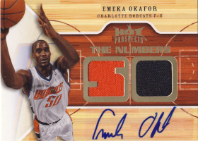 2008-09 Hot Prospects Numbers Game Autographs Jerseys #NGEO Emeka Okafor 44/50