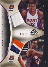 2006-07 SP Game Used Authentic Fabrics Dual Patches #TS Kurt Thomas / Amare Stoudemire 10/25