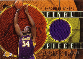 2000-01 Topps Final Piece Game Jerseys #FP1 Shaquille O'Neal A