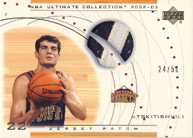 2002-03 Ultimate Collection Jerseys Patches #NTP Nikoloz Tskitishvili 24/50