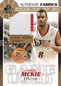 2003-04 SP Game Used Authentic Fabrics Gold #AMJ 098/100