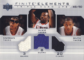 2003-04 Upper Deck Finite Elements Warmups #FE36 with Iverson / Snow 48/50