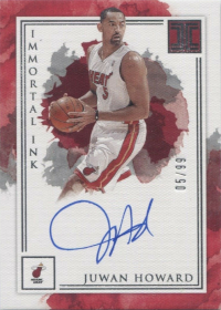 2019-20 Panini Impeccable Immortal Ink #8 Juwan Howard /inserted in '20-21 Impeccable /99 (AU NUM missing!)
