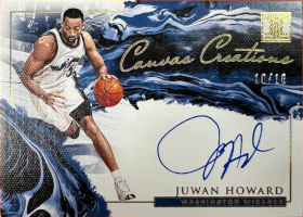 2019-20 Panini Impeccable Canvas Creations Autographs Holo Gold #25 Juwan Howard /inserted in '20-21 Impeccable /10 (AU NUM missing!)