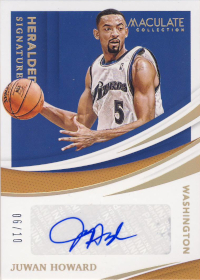 2020-21 Immaculate Collection Heralded Signatures Gold #37 Juwan Howard 06/10 /comc3