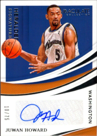 2020-21 Immaculate Collection Heralded Signatures #37 Juwan Howard /75 (AU NUM missing!)