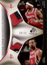 2006-07 SP Game Used Authentic Fabrics Dual Patches #MH 20/25 with McGrady