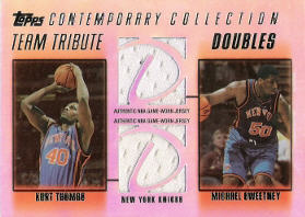 2003-04 Topps Contemporary Collection Team Tribute Doubles #TS with Sweetney 197/250