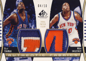 2004-05 SP Game Used Authentic Fabrics Dual Patches #TS with Sweetney 04/10