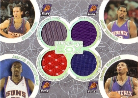 2005-06 Topps Luxury Box Box Out Quad Relics #21 with Nash / Stoudemire / Marion 067/193