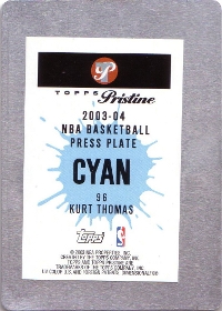 2003-04 Topps Pristine Press Plates Cyan #96 1/1
