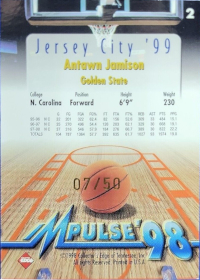 1998 Collector's Edge Impulse Jersey City '99 Parallel 50 #2 07/50 /jly-0427