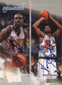 1998-99 Stadium Club Co-Signers #CO23 Antawn Jamison with Carter (AU missing!)