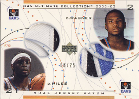 2002-03 Ultimate Collection Jerseys Patches Dual #DMDWP 06/25 with Miles