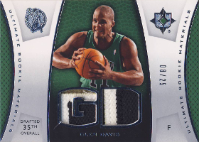 2007-08 Ultimate Collection Materials Rookies Patches #GD 08/25