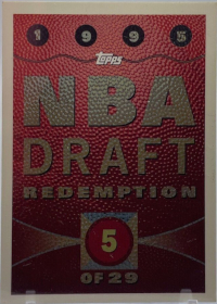 1995-96 Topps Draft Expired Redemption Card #5 Kevin Garnett (INS missing!)