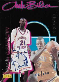 1995 Signature Rookies Draft Day #KG (#G5) Kevin Garnett /260 (AU NUM missing!)