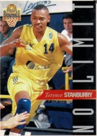 1995 Panini Official Basketball Cards No Limit #NL18 Terence Stansbury (INS missing!)